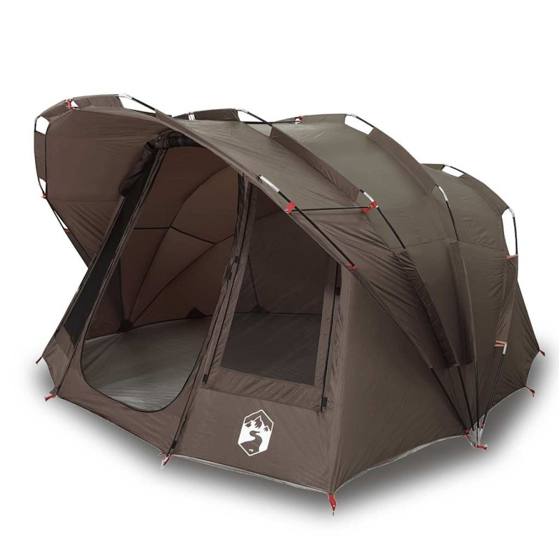 Tente de pêche 5 personnes marron imperméable