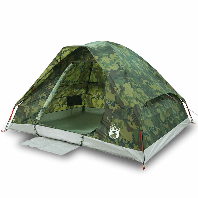 Tente de camping à dôme 2 personnes camouflage imperméable