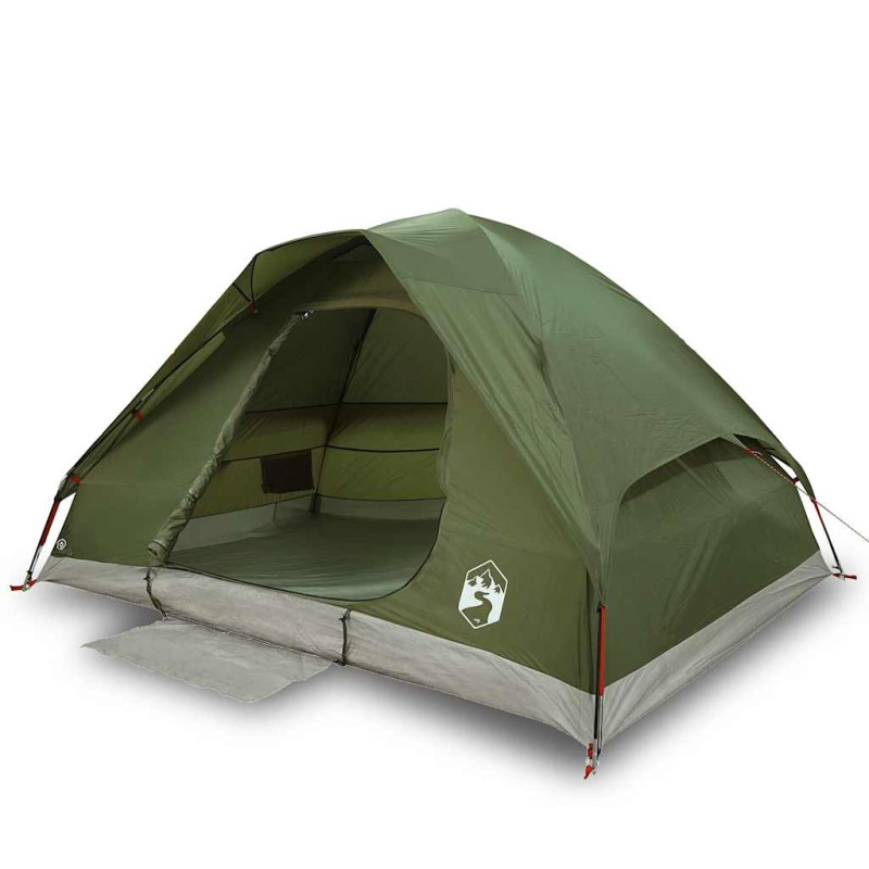 Tente de camping à dôme 2 personnes vert olive imperméable