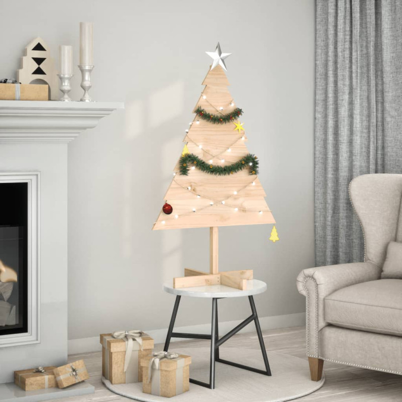 Arbre de Noël en bois pour décoration 110 cm bois massif