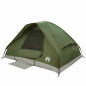 Tente de camping à dôme 4 personnes vert olive imperméable