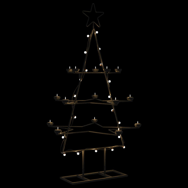 Arbre de Noël en métal pour décoration noir 105 cm