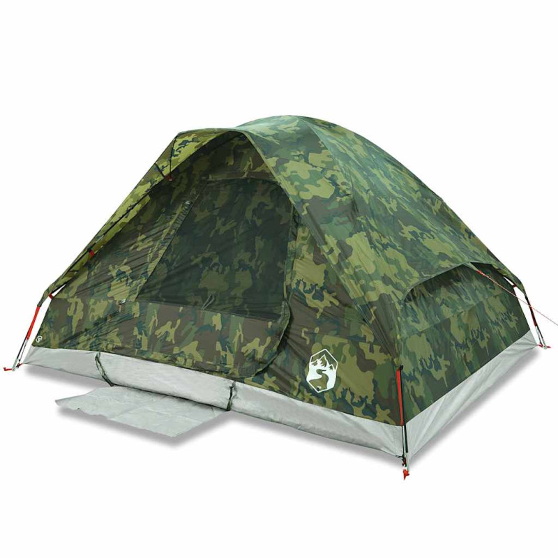 Tente familiale à dôme 6 personnes camouflage imperméable