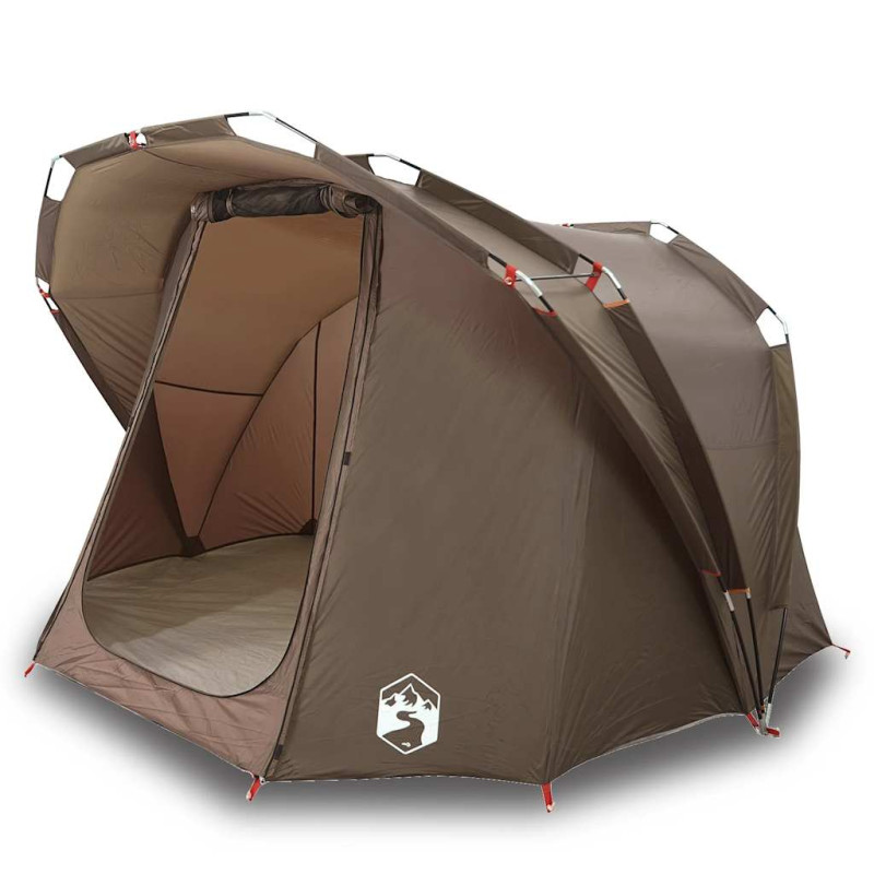 Tente de pêche 4 personnes marron imperméable