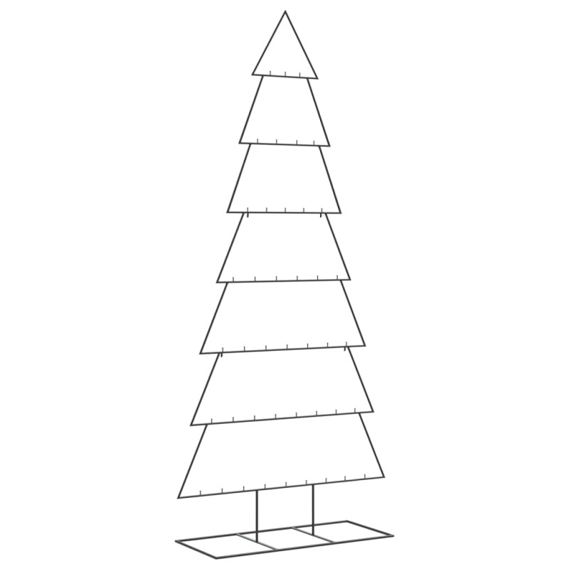 Arbre de Noël en métal pour décoration noir 210 cm