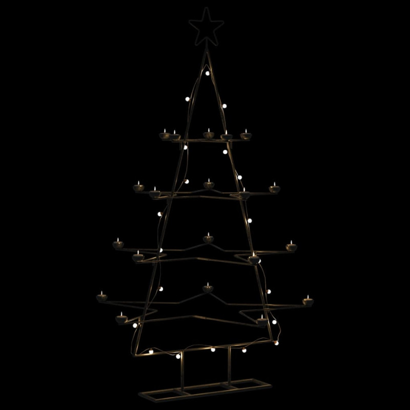 Arbre de Noël en métal pour décoration noir 140 cm