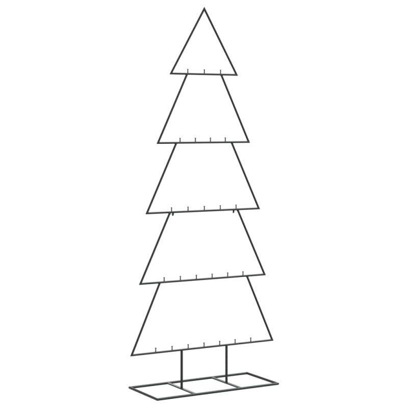 Arbre de Noël en métal pour décoration noir 150 cm