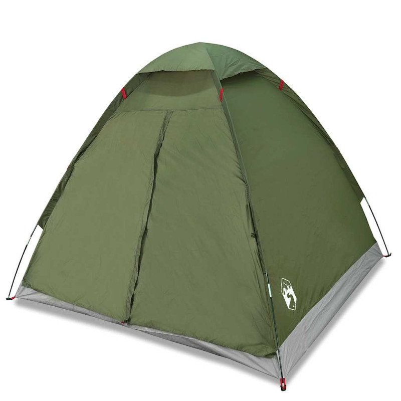 Tente de camping à dôme 2 personnes vert olive imperméable