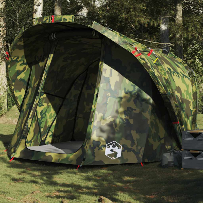 Tente de pêche 4 personnes camouflage imperméable