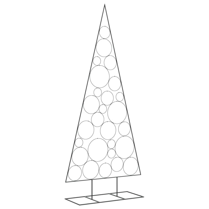 Arbre de Noël en métal pour décoration noir 210 cm