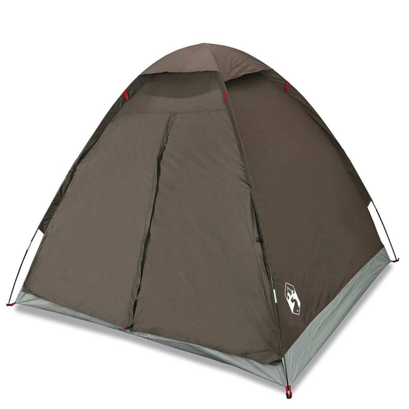 Tente de camping à dôme 2 personne marron imperméable