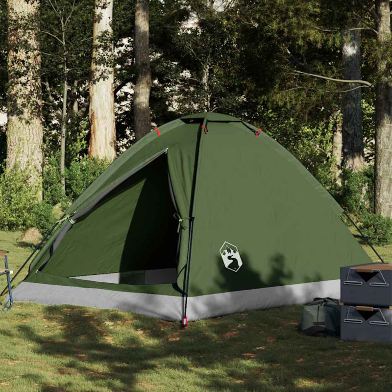 Tente de camping à dôme 4 personnes vert olive imperméable