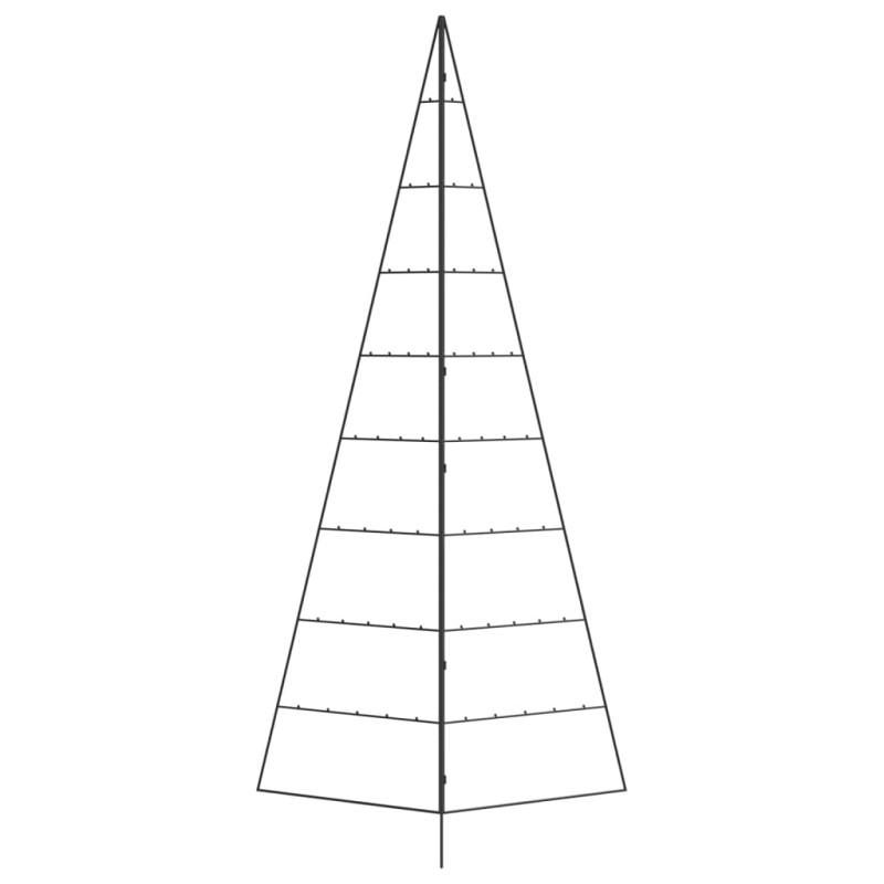 Arbre de Noël en métal pour décoration noir 210 cm