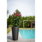 Pot de fleurs haut - GARDEN ID - Green Care Sense Haut Noir-Anthr. - 55 cm - Garanti 10 ans - 100% recyclé - Résistance UV et