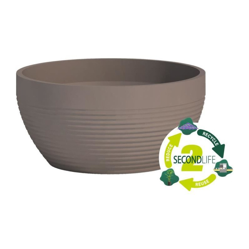 Coupe - GARDEN ID - Green Care Impact Taupe - 25 x 12 cm - Garanti 10ans - 100% recyclé - UV/gel résistant