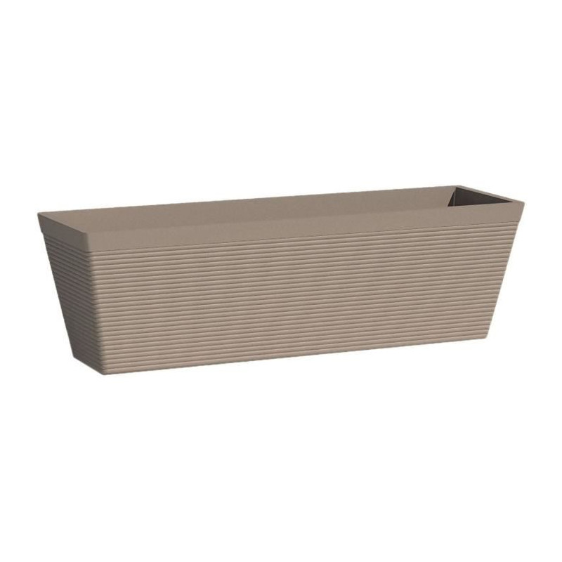 Jardiniere - GARDEN ID - Green Care Impact Taupe - 50 x 16 x 16 cm - Garanti 10ans - 100% recyclé - UV/gel résistant