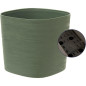 Pot avec réserve d'eau - GARDEN ID Respect - Vert-de-gris 20 x 20 cm - 100% déchets ménagers - 100% recyclable - Surface stru