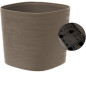 Pot avec réserve d'eau - GARDEN ID Respect - Taupe 25 x 25 cm - 100% déchets ménagers - 100% recyclable - Surface structurée