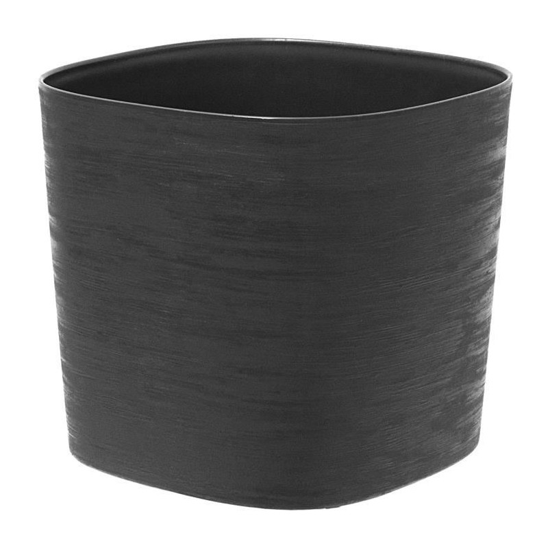 Pot avec réserve d'eau - GARDEN ID Respect - Noir-Anth 30 x 30 cm - 100% déchets ménagers - 100% recyclable - Surface structu