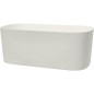 Jardiniere avec réserve d'eau - GARDEN ID Respect - Blanc 50 x 17 cm - 100% déchets ménagers - 100% recyclable - Surface stru