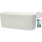 Jardiniere avec réserve d'eau - GARDEN ID Respect - Blanc 50 x 17 cm - 100% déchets ménagers - 100% recyclable - Surface stru