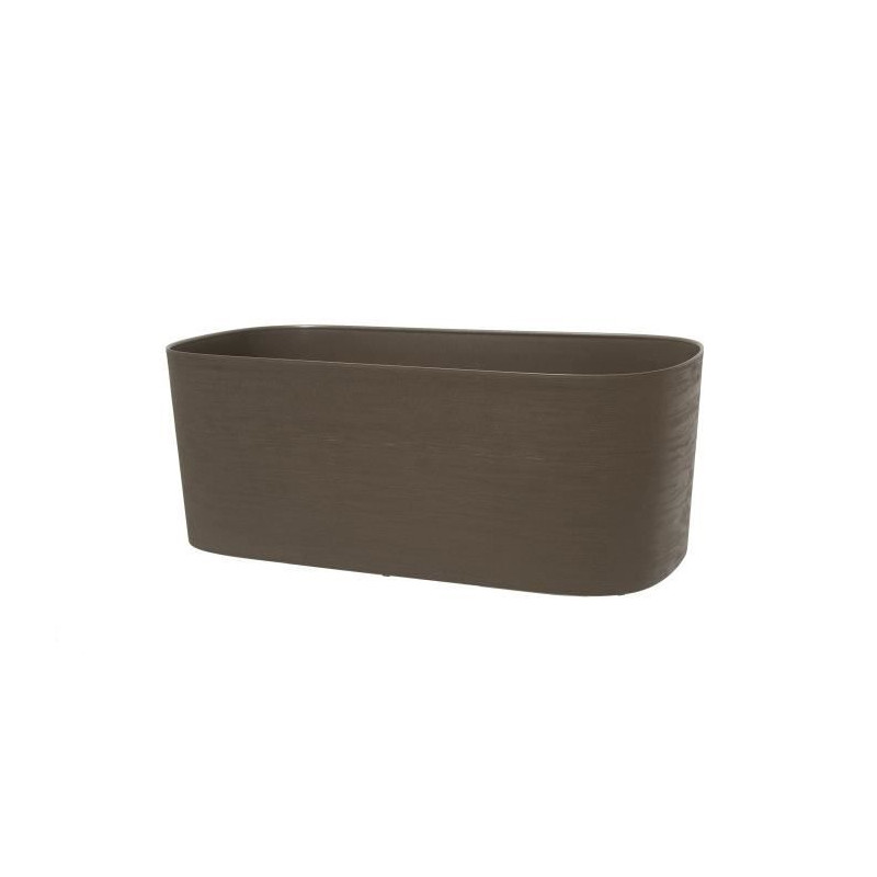 Jardiniere avec réserve d'eau - GARDEN ID Respect - Taupe 50 x 17 cm - 100% déchets ménagers - 100% recyclable - Surface stru