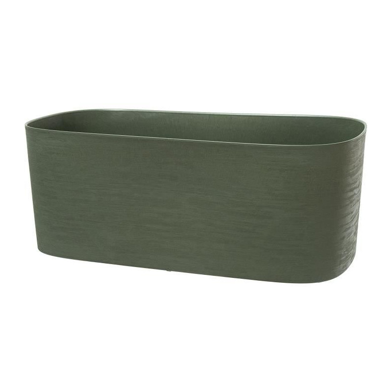 Jardiniere + réserve eau - GARDEN ID Respect - Vert de gris 50 x 17 cm - 100% déchets ménagers - 100% recyclable