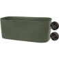 Jardiniere + réserve eau - GARDEN ID Respect - Vert de gris 50 x 17 cm - 100% déchets ménagers - 100% recyclable