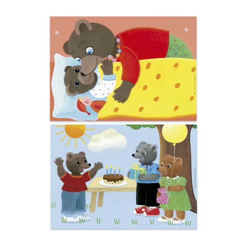 Puzzle - EDUCA - Petit Ours Brun : Ensemble de 2 puzzles de 20 pieces pour enfants des 4 ans