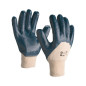 Gant de travail NI150 en coton enduit nitrile blanc bleu T8 1190B T.08