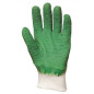 Gants de travail EUROTECHNIQUE enduit latex crêpe blanc vert T10 COVERGUARD 3805