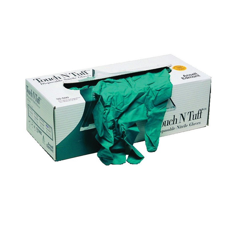 Boîte de 100 gants jetables nitriles jetables Touch N TUFF vert TM 8 ANSELL 92500T8