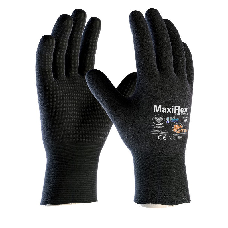 Gants tricoté Nylon Lycra® Maxiflex® Endurance™ noir T9 ATG MXFLEND847.T9