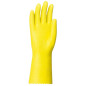 Gants de ménage en latex floqué coton jaune T9 SINGER LAT2005.9