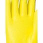 Gants de ménage en latex floqué coton jaune T9 SINGER LAT2005.9