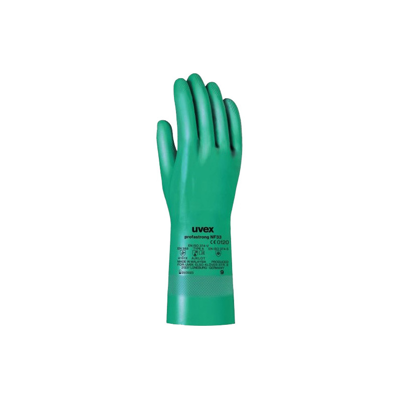 Gants de protection nitrile PROFASTRONG vert T10 UVEX 700.0019SC.T10