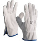 Gants de protection cuir paume fleur et dos croûte de bovin T9 naturel L3MN.T9