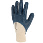 Lot 10 paires de gants nitrile enduction lourde écru bleu T9 SINGER NBR132609