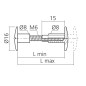 Vis relieuse M6 blanche serrage 34 à 43mm paquet de 20 LMC GROUP VIS3832BL