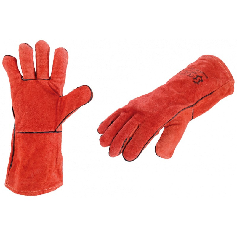 Gants de soudeur WELDER cousu avec fil Kevlar® rouge longueur 35cm WELDER KEV