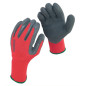 Gants tricot polyamide enduit latex rouge gris T10 SINGER NYM15LG 10