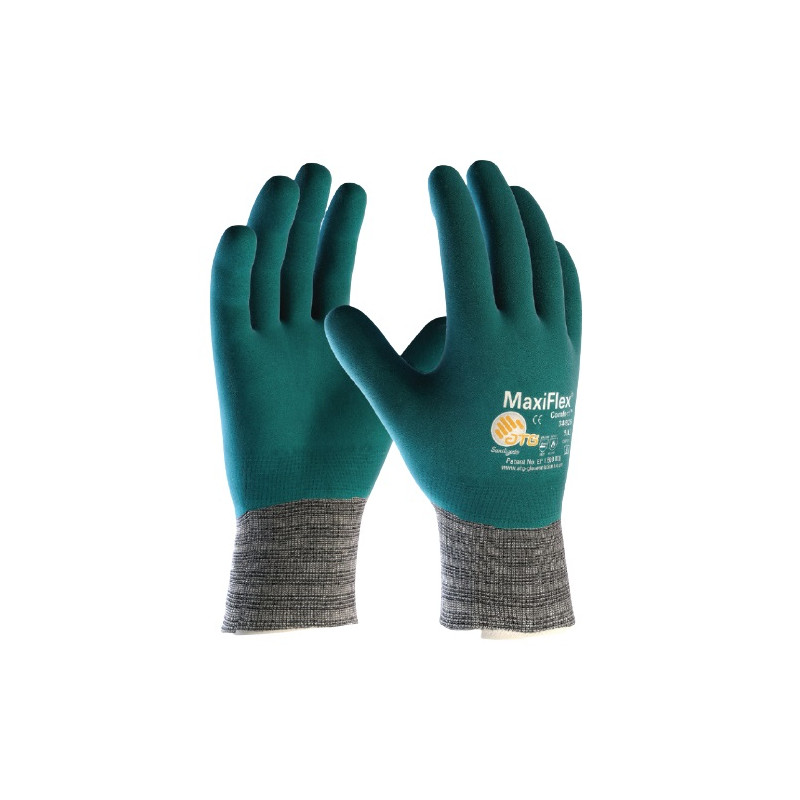 Gants tricoté MAXIFLEX® COMFORT™ enduit micromousses de nitrile gris sarcelle T7 ATG AT034926 ZZ07ACA