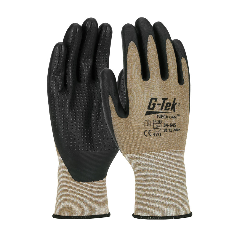 Gants tricot G Tek® enduit Neofaom® beige noir T11 PIP 34 645 11