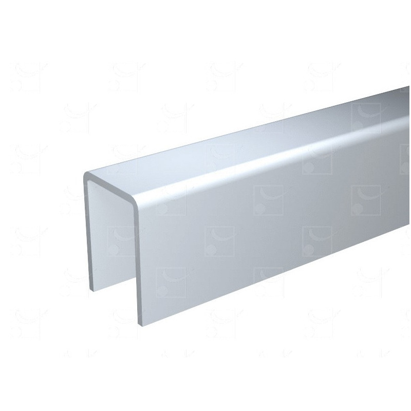 Profil de guidage U en aluminium 25x18mm longueur de 2500mm pour volets coulissants MANTION 1109A 250