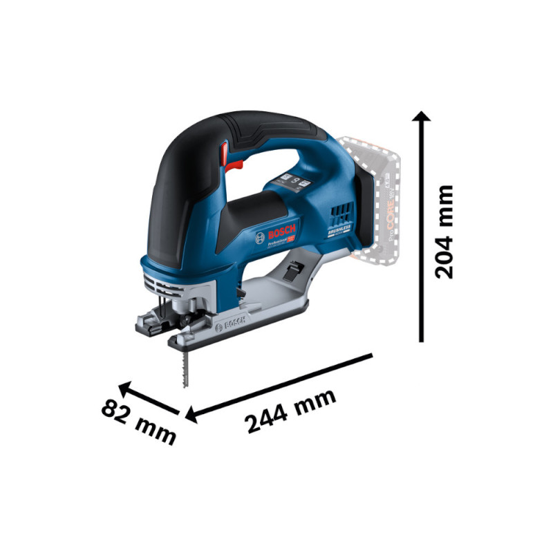 Scie sauteuse 18V GST 18V 155 BC (sans batterie ni chargeur) en coffret L BOXX BOSCH 06015B1000