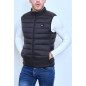 Doudoune gilet chauffant sans manche noir TM batterie incluse KYMAXX IAN.M