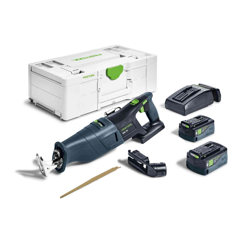 Scie sabre 18V RSC 18 5,0 EB Plus + 2 batteries 5Ah + chargeur rapide + coffret Systainer 3 FESTOOL 576948