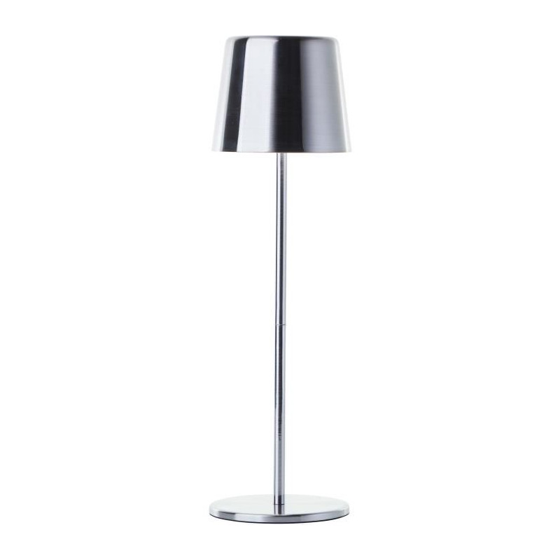 Lampe a poser d'extérieur - BRILLIANT - XAANA - Rechargeable - Chrome - LED - 2W - 160lm - CCT - DIM - USB - IP44