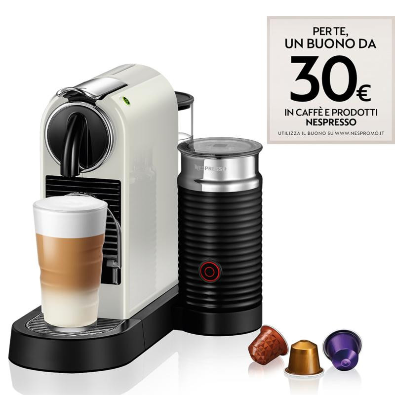 DeLonghi Coffeemachine Nespresso CitiZ EN 267 WAE DelonghiWAE Delonghi WAE white black (EN 267.WAE)