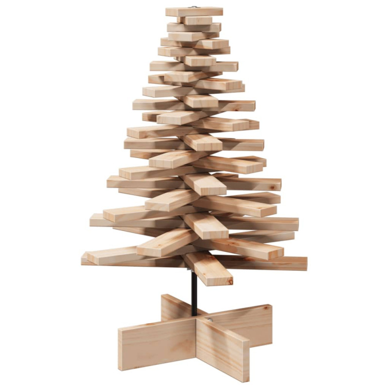 Arbre de Noël en bois pour décoration 80 cm bois massif de pin